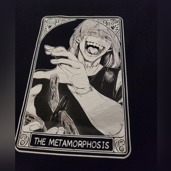 Brand new small jjk jujutsu kaisen anime t-shirt Tarot  short sleeves Tee black - Picture 5 of 8